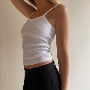 Djerf Avenue Daily Tank Top Ribbed White